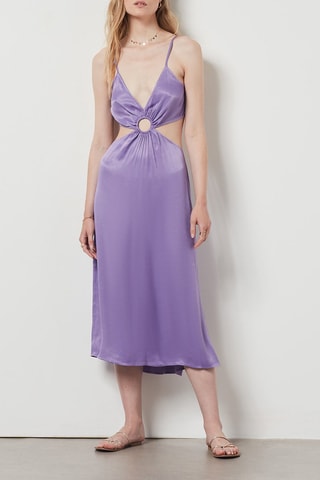 Midi-jurk - Paars