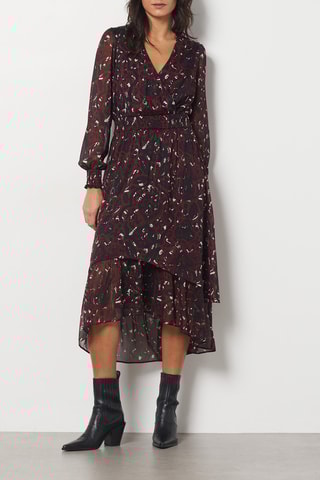 Robe midi - Marron