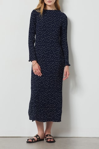 Robe plissée - Bleu