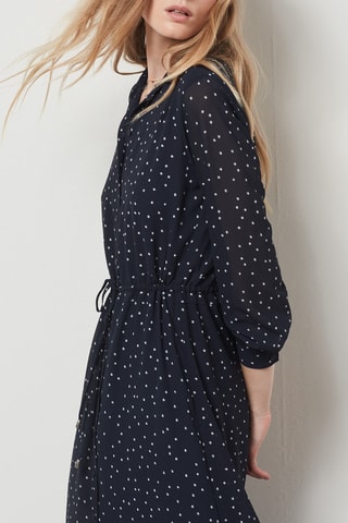 Robe chemise Maryh - Bleu marine et écru