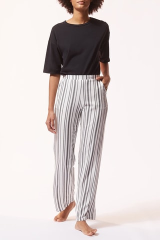 Pantalon wide legs taille haute Iliana Noir