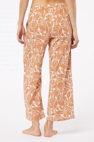 Linnen 7/8 Pyjamabroek hoge taille Atiya- Lichtbruin