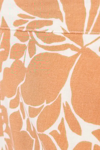 Linnen 7/8 Pyjamabroek hoge taille Atiya- Lichtbruin