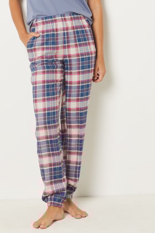 Pantalon de pyjama Oren - Bleu pétrole et gris clair