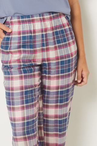 Pantalon de pyjama Oren - Bleu pétrole et gris clair