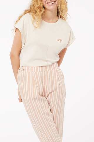 Pantalon de pyjama en lin taille haute Anis - Orange