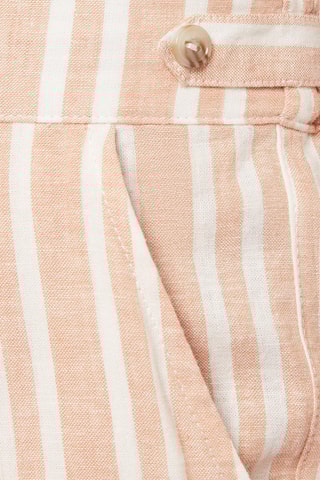 Pantalon de pyjama en lin taille haute Anis - Orange