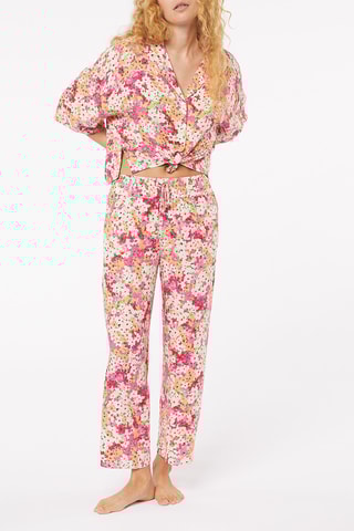 Pyjamabroek hoge taille Gabbie- Roze