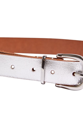 Leren Riem - Zilverkleurig