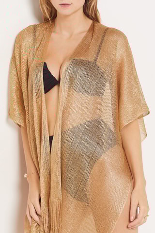Kimono de plage Sparklyb - Marron clair