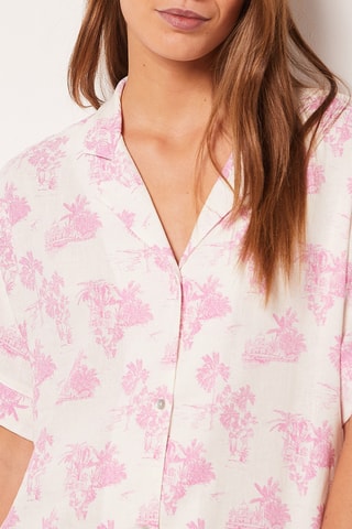 Chemise de nuit en lin Uriane - Ecru