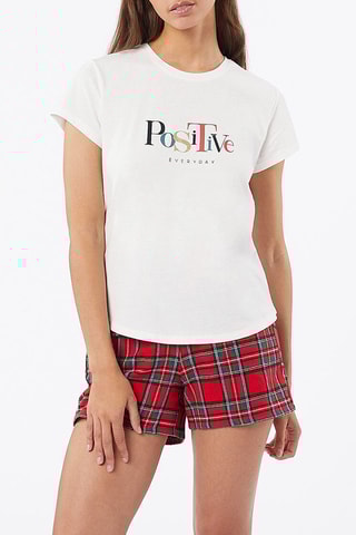 Pyjama EM - Ecru et rouge