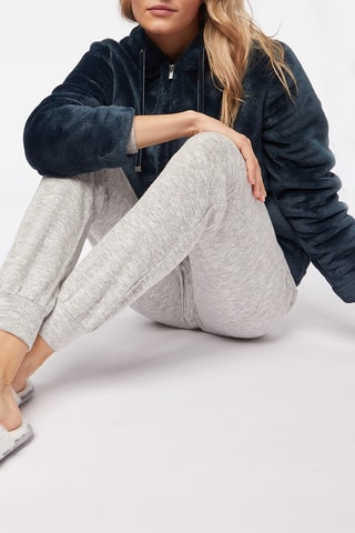 Gevoerde pantoffels Mona Gemêleerd Lichtgrijs