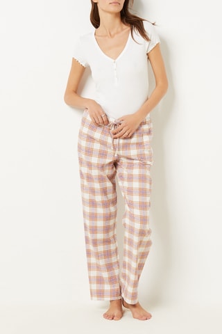 Pantalon de pyjama Ceris - Ecru et orange