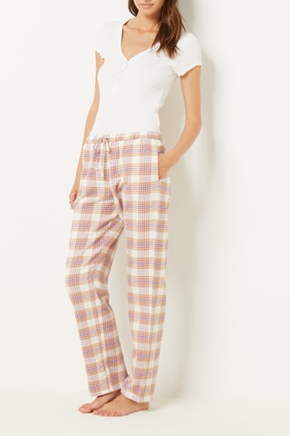 Pantalon de pyjama Ceris - Ecru et orange