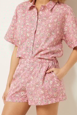 Short de pyjama taille haute Ulyanna - Rose