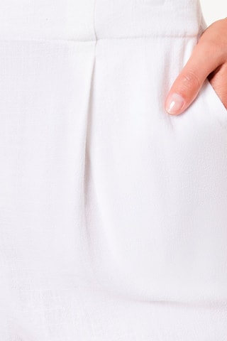 Pantalon carotte 7/8 taille haute en lin Ryley Perle