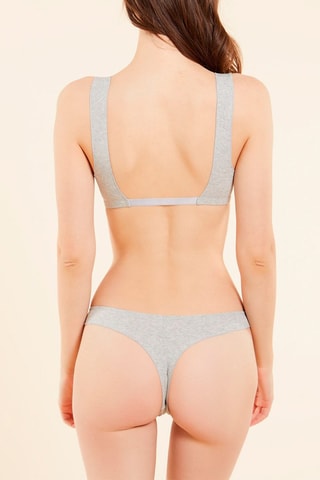 Tanga plant - Gris clair - Etam