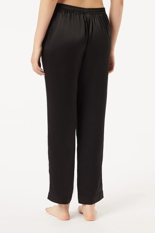 Pantalon droit en soie - Noir - Etam