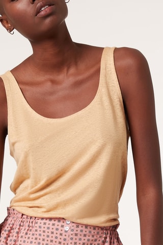 Débardeur en lin - Beige - Etam