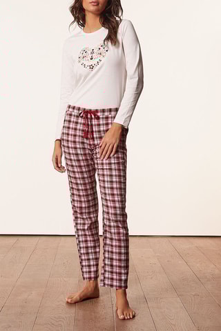 Pyjama 3 pièces - Blanc et rouge - Etam