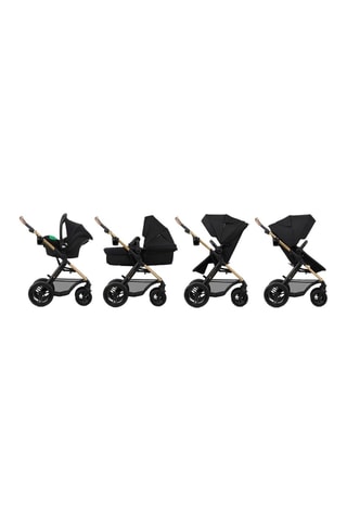 Silla de paseo 4 en 1 + accesorios Moov 2 Eva Wheels - Negro