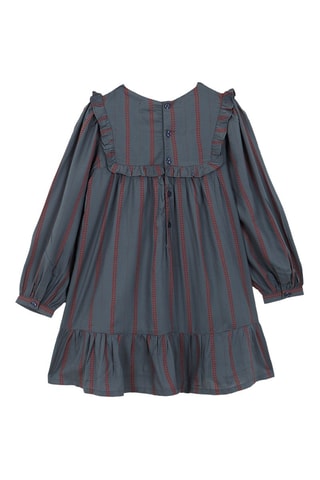 Jurk - Grijs en Rood - Rood en grijs