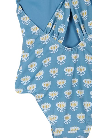 Maillot de bain 1 pièce - Blanc, bleu, vert et jaune