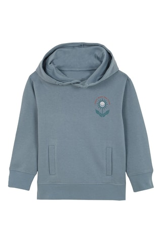 Sweater met Capuchon - Lichtblauw - Wit, blauw en groen