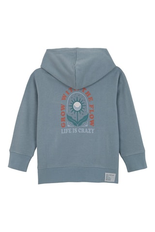 Sweater met Capuchon - Lichtblauw - Wit, blauw en groen