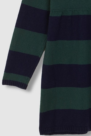 Trui-jurk - Donkergroen en Marineblauw - Blauw en groen