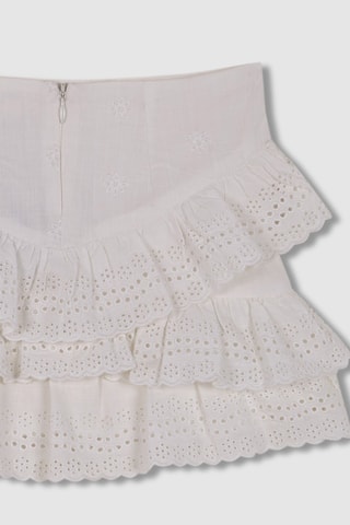 Rok met Ruches - Wit