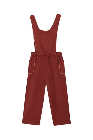 Tuinbroek - Rood - Rood en roze