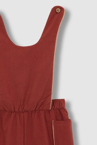 Tuinbroek - Rood - Rood en roze