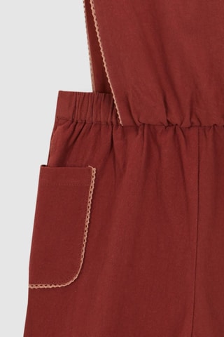 Tuinbroek - Rood - Rood en roze