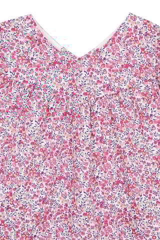 Robe et bloomer - Blanc, bleu, jaune et rose