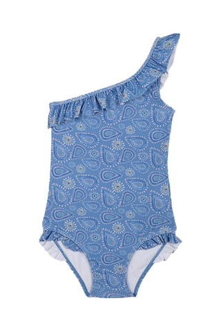 Maillot 1 pièce asymétrique - Bleu