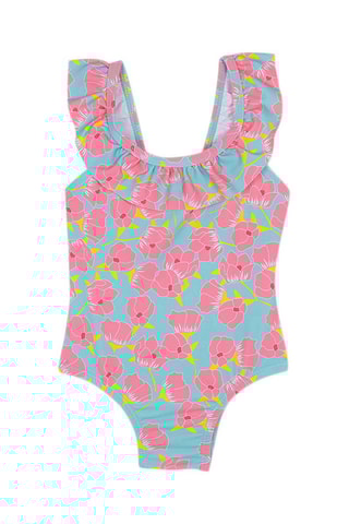 Maillot 1 pièce - Bleu et rose