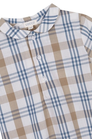 Overhemd - Wit - Wit en beige