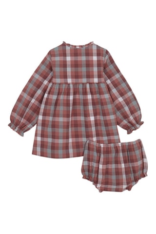 Jurk en Bloomer - Roze en Blauw - Blauw en roze