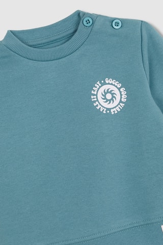 Fleece Sweater - Turquoise