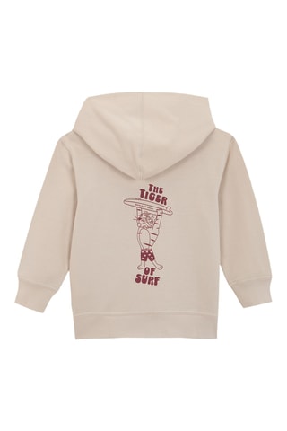 Fleece Sweater met Capuchon - Beige