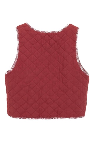 Dubbelzijdig Mouwloos Jasje - Paars