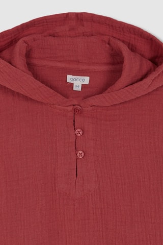 Overshirt met Capuchon - Koraalrood