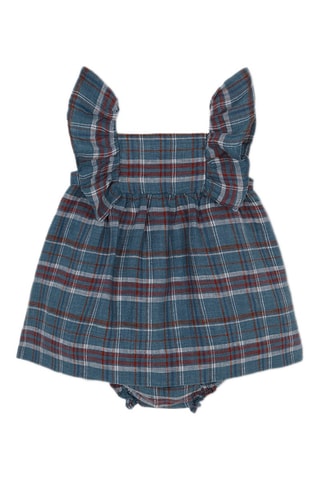 Robe et bloomer en lin - Bleu