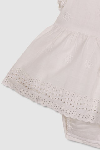 Body-robe en broderie anglaise - Blanc