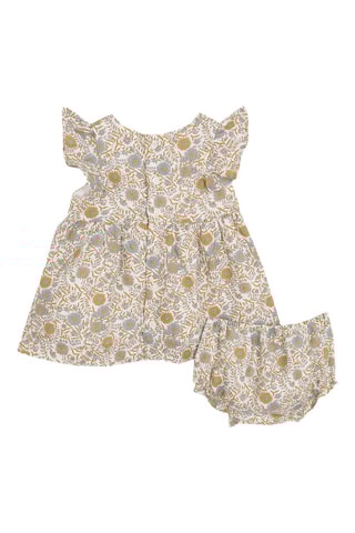 Robe et bloomer en lin - Blanc
