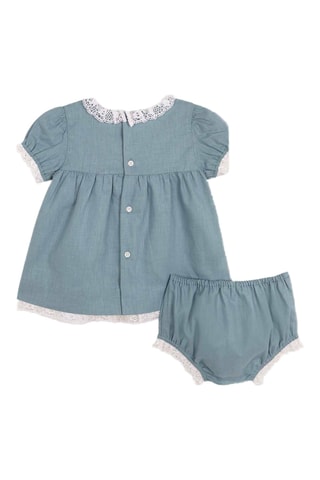 Robe et bloomer en lin - Vert