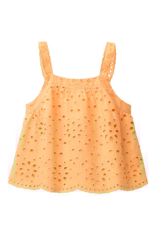 Débardeur en broderie anglaise - Orange