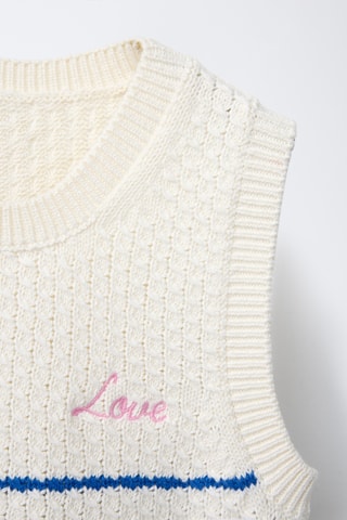 Pull sans manches - Blanc